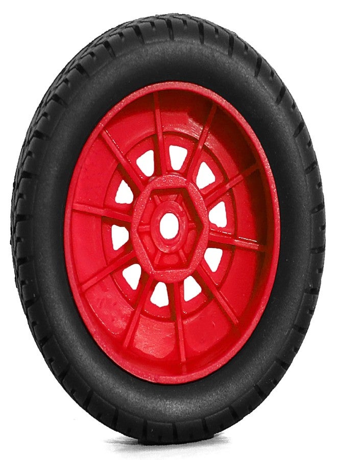 POLANTA 4Pcs RC Tires and Wheel for 1/14 Mojave Grom,RC Front/Rear Wheel Tires (Red) - Image 4